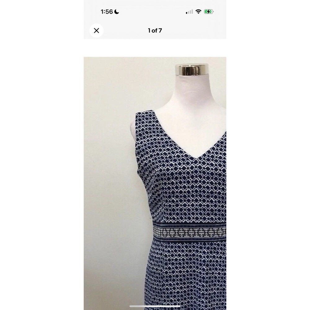 Tory Burch Women's Navy Blue Sheath Dress Size 6 GORGEOUS dress - Picture 10 of 16